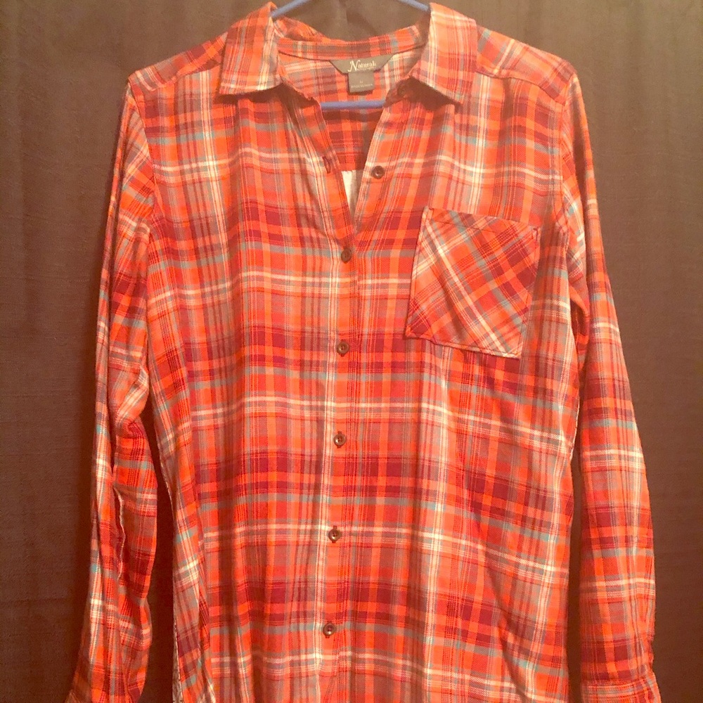 Natural Reflections plaid/lace back